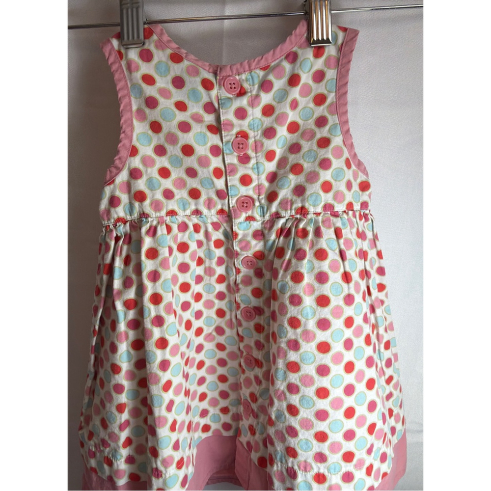 Girls Genuine Kids OshKosh Dress 12 Months White Pink Polka Dot Spring Easter - Picture 3 of 4